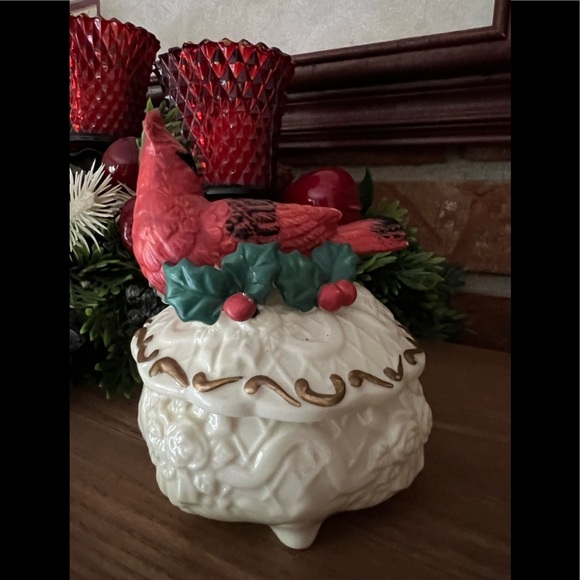 Rare Vintage Red Bird Christmas Candle Holder - Picture 3 of 8
